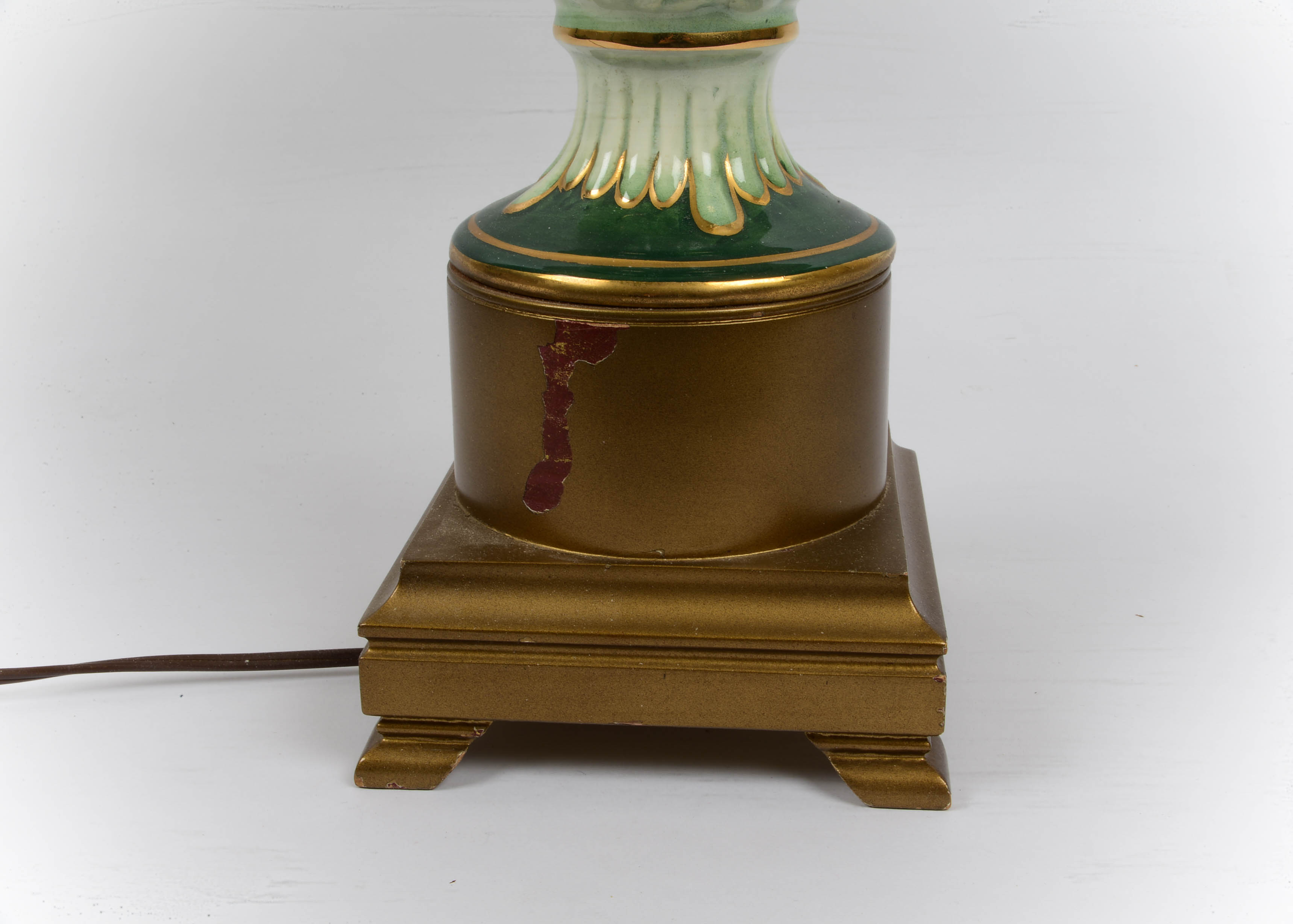 Antique Porcelain Urn Table Base Lamp