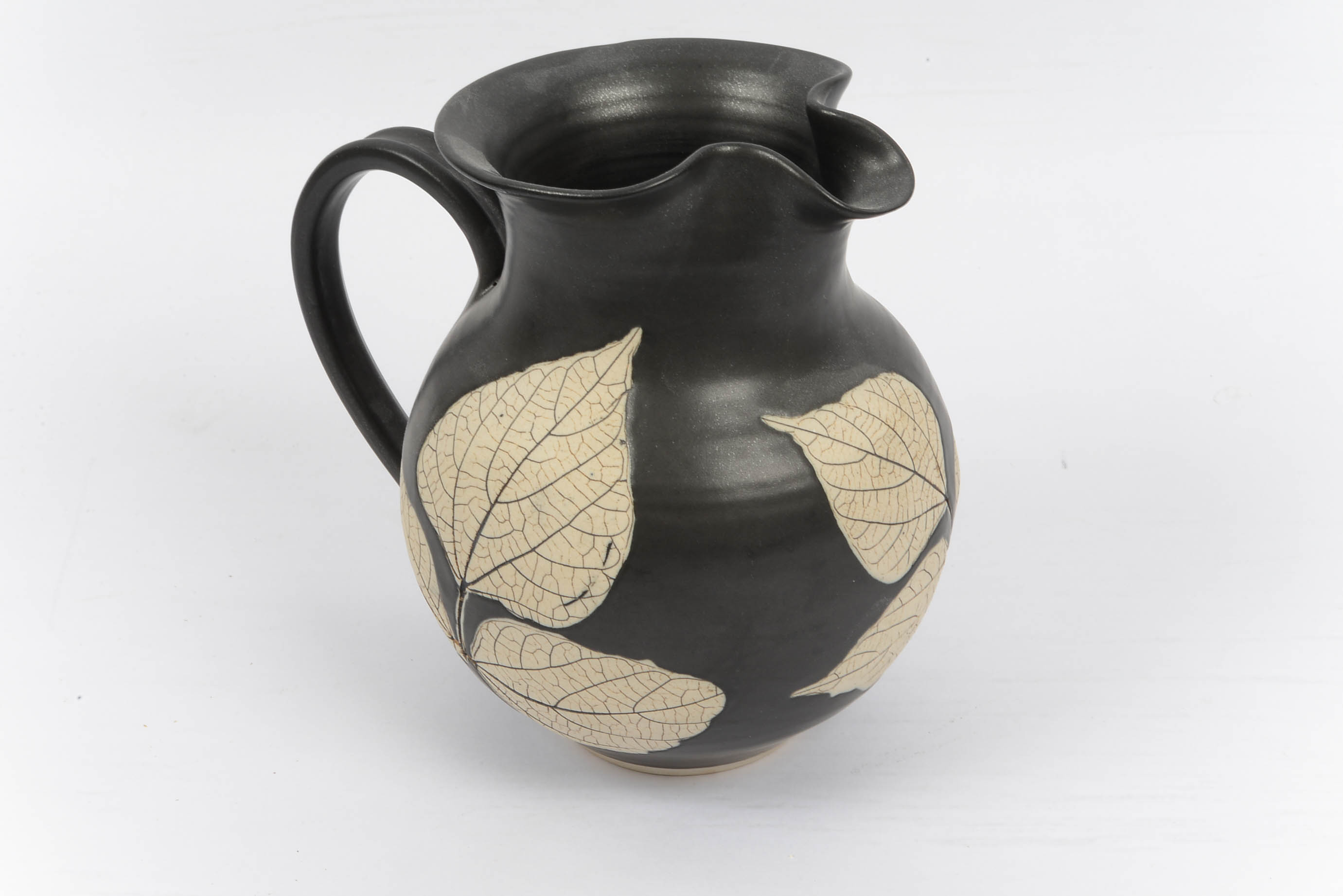 Stoneware Leaf Pitcher