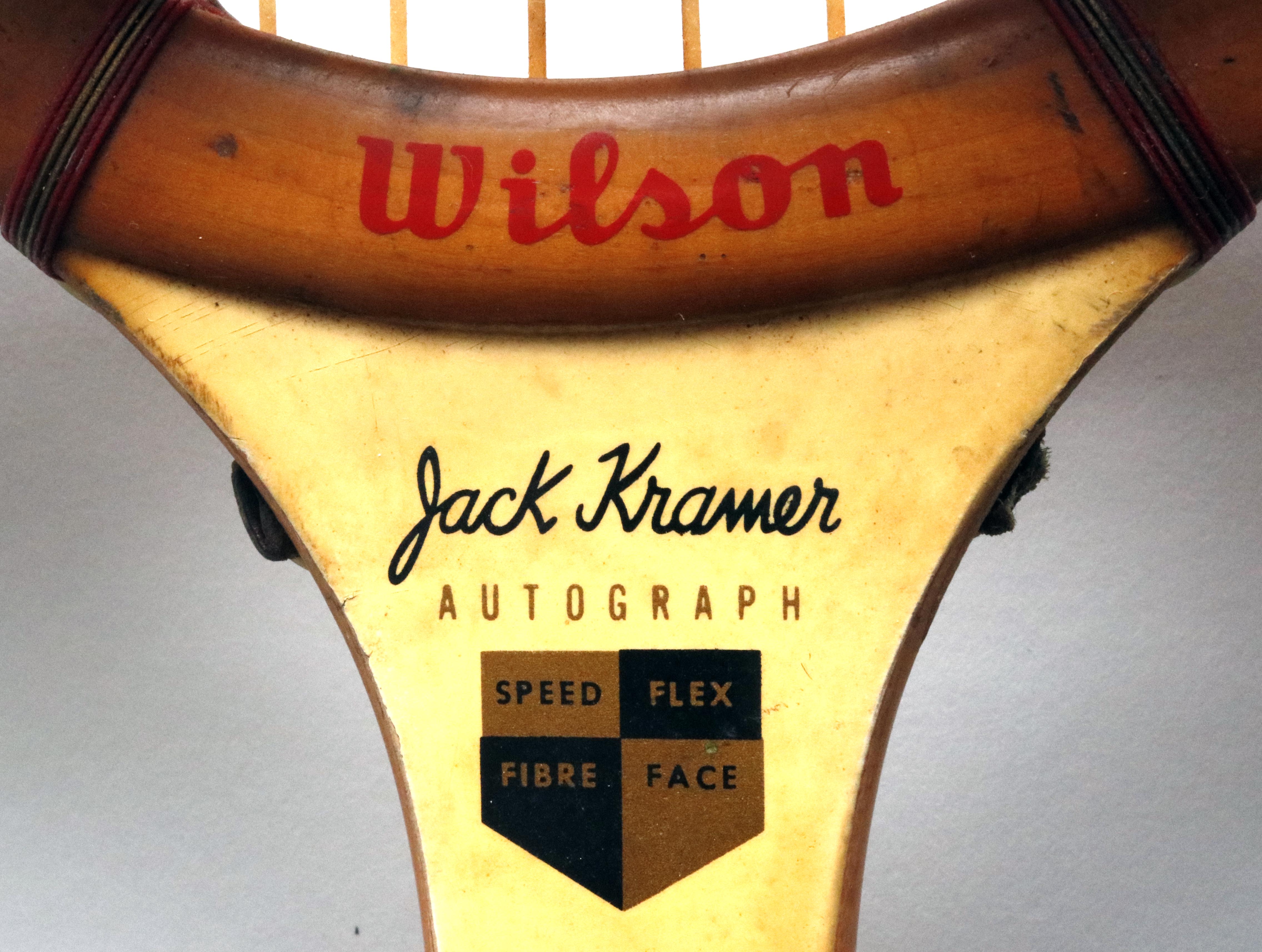 Vintage Jack Kramer Autograph Wilson Wooden Tennis Racket