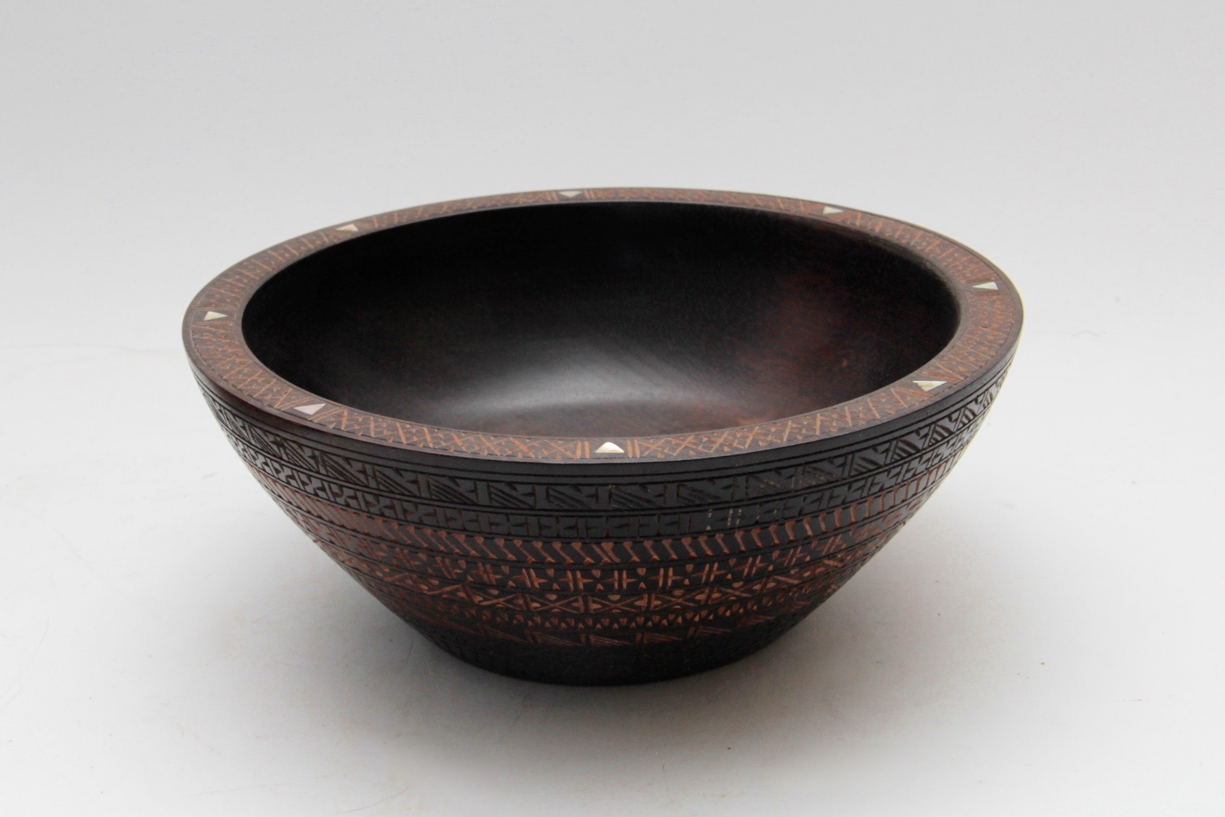 Pair of Hand-carved Wooden Bowls