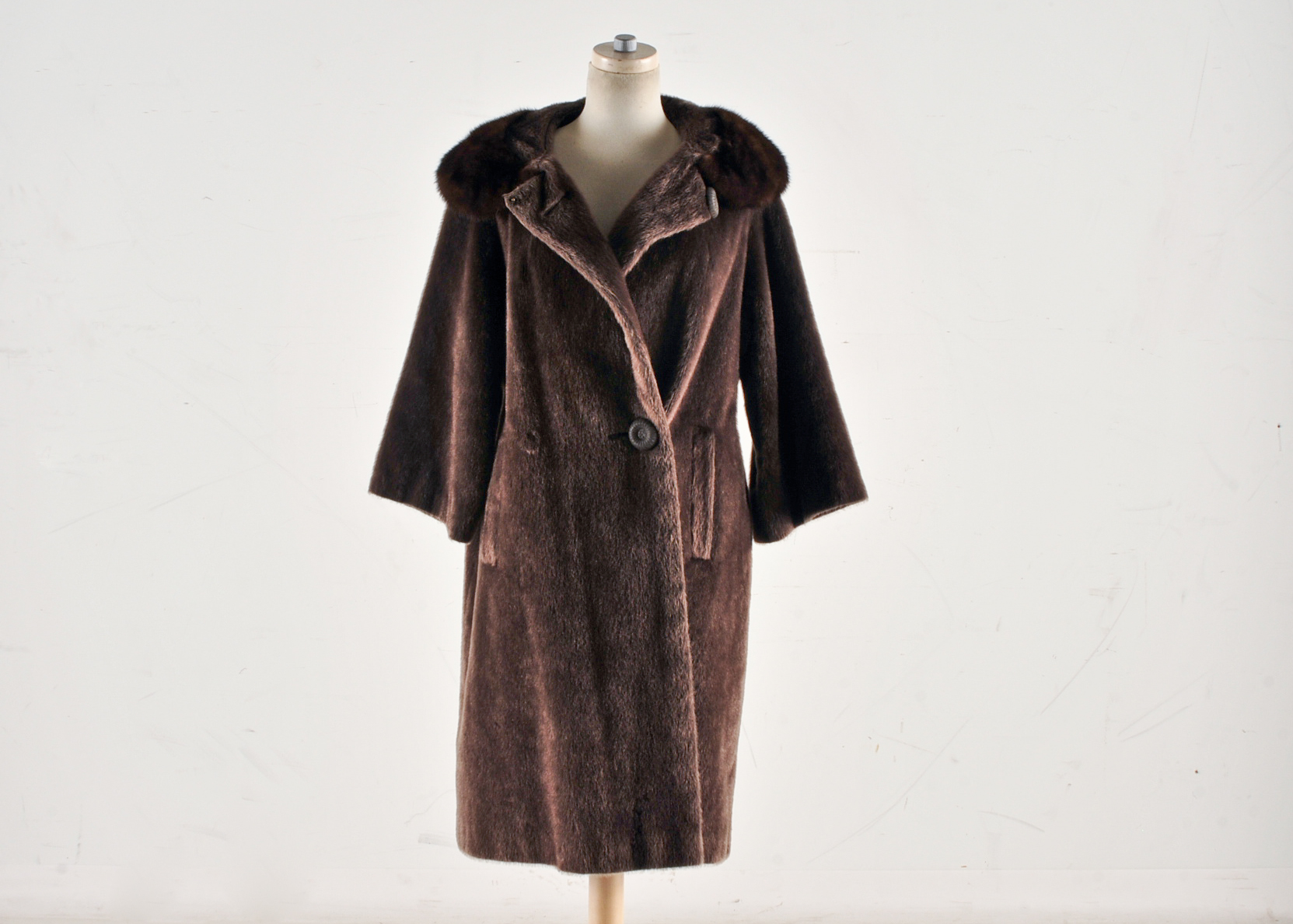 Women's 1950s Vintage Giddings Pony Fur and Mink Coat