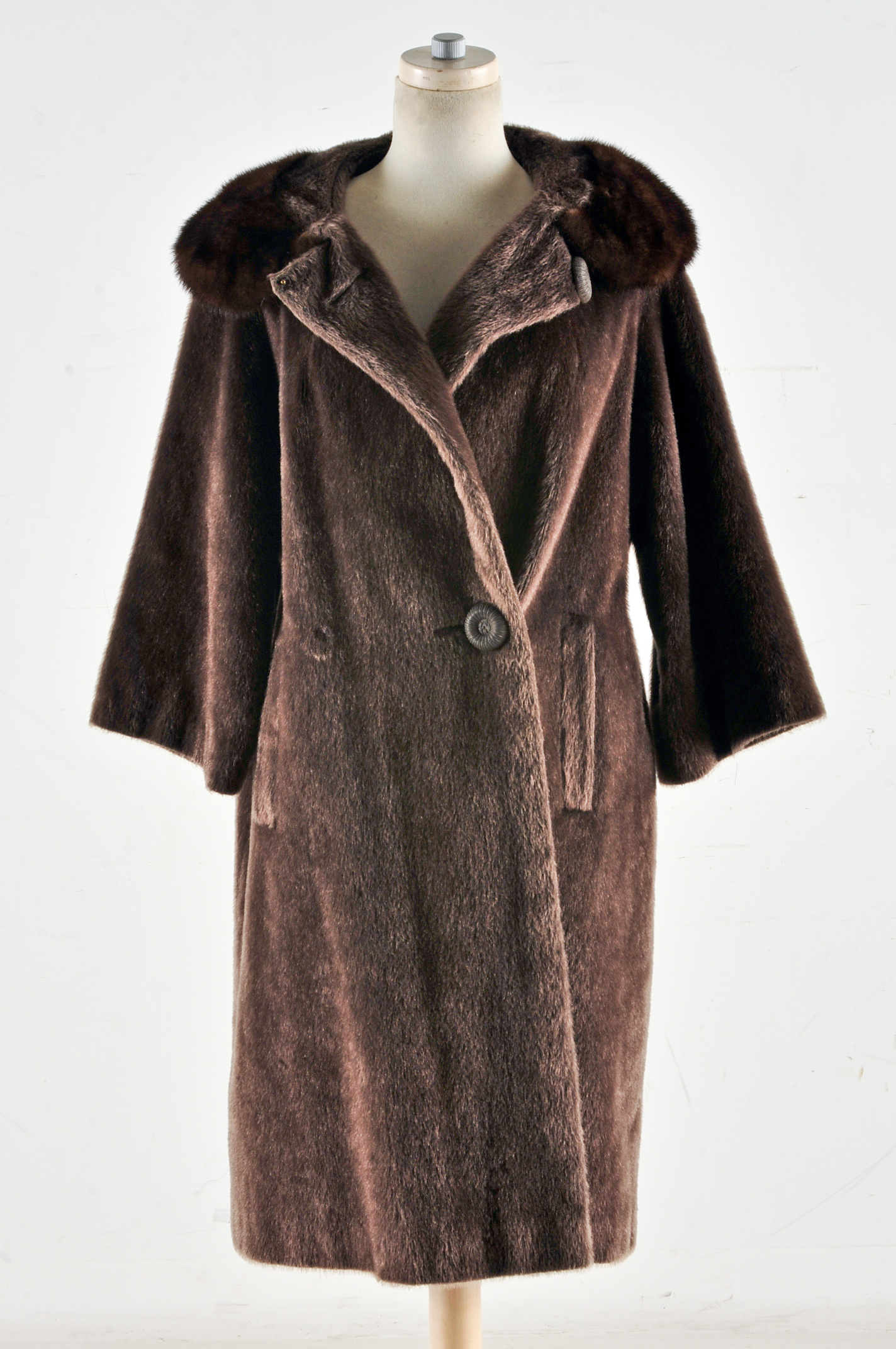Women's 1950s Vintage Giddings Pony Fur and Mink Coat