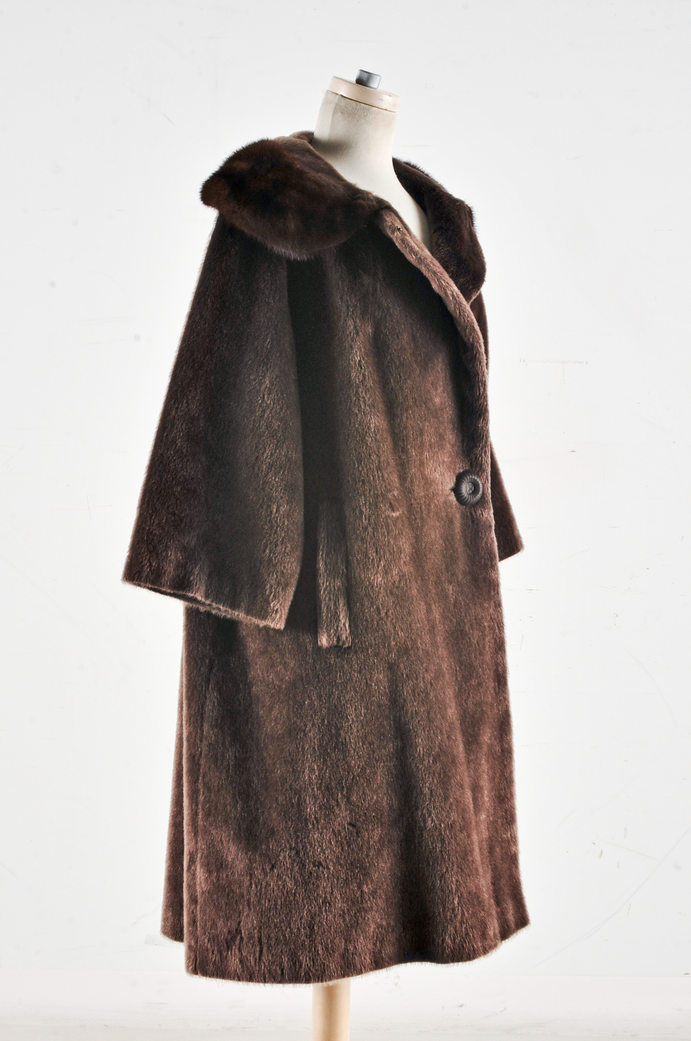 Women's 1950s Vintage Giddings Pony Fur and Mink Coat