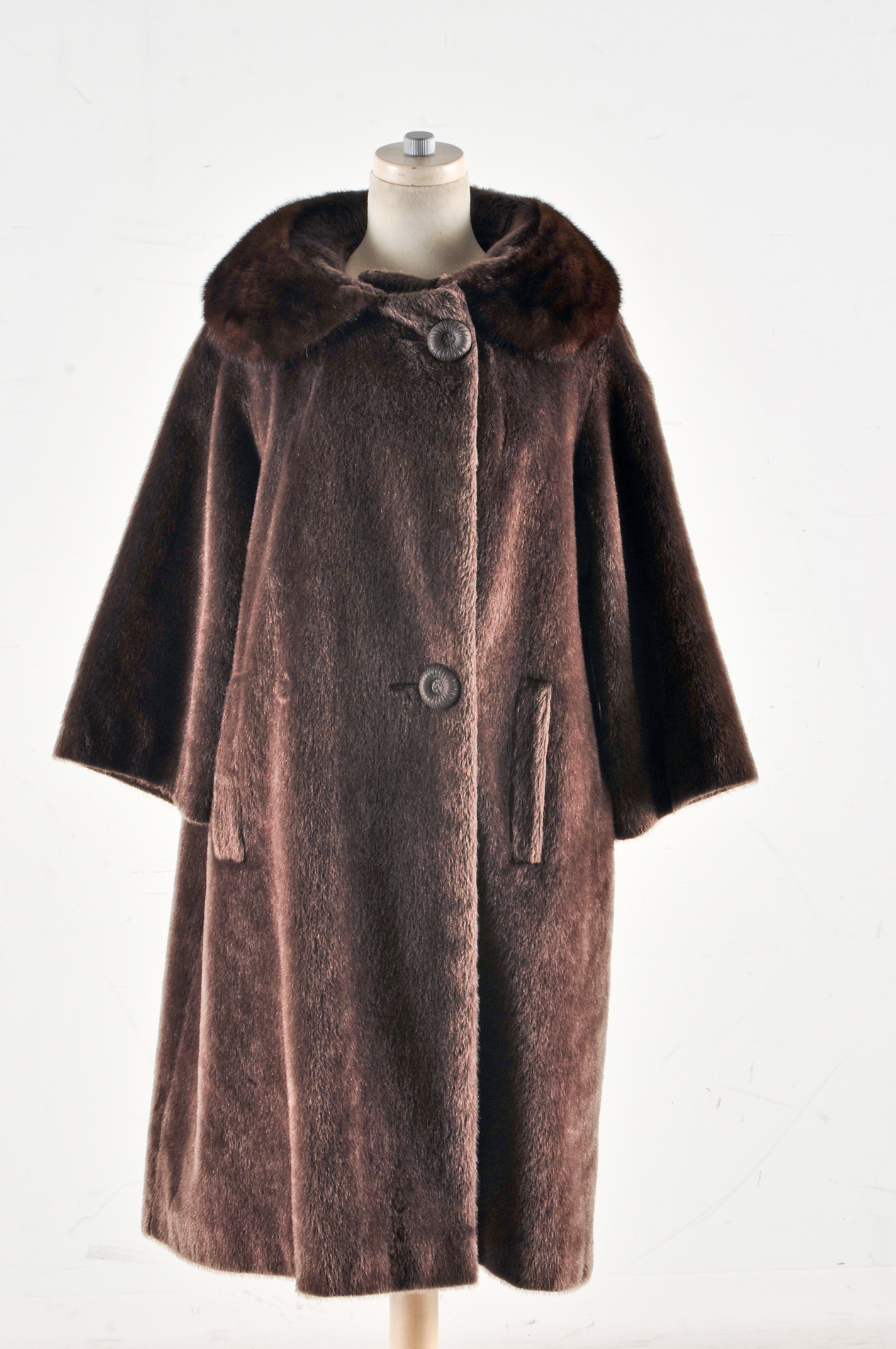 Women's 1950s Vintage Giddings Pony Fur and Mink Coat