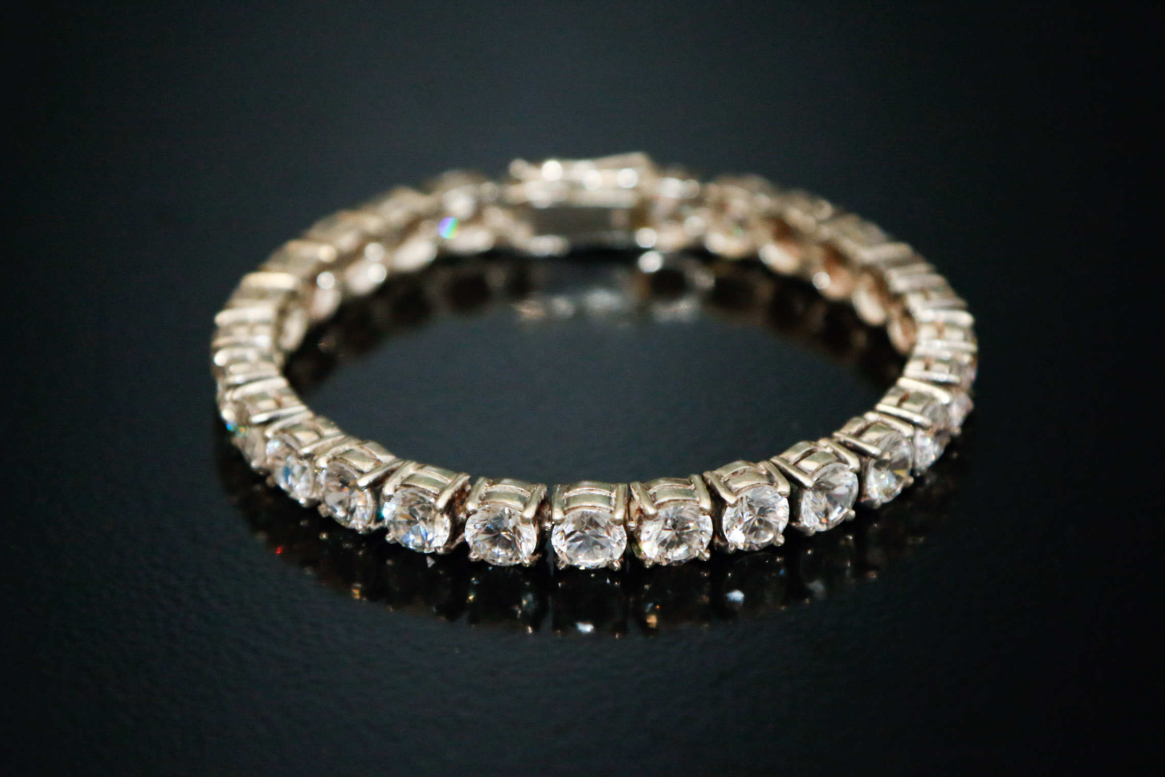 Sterling Silver Cubic Zirconia Tennis Bracelet