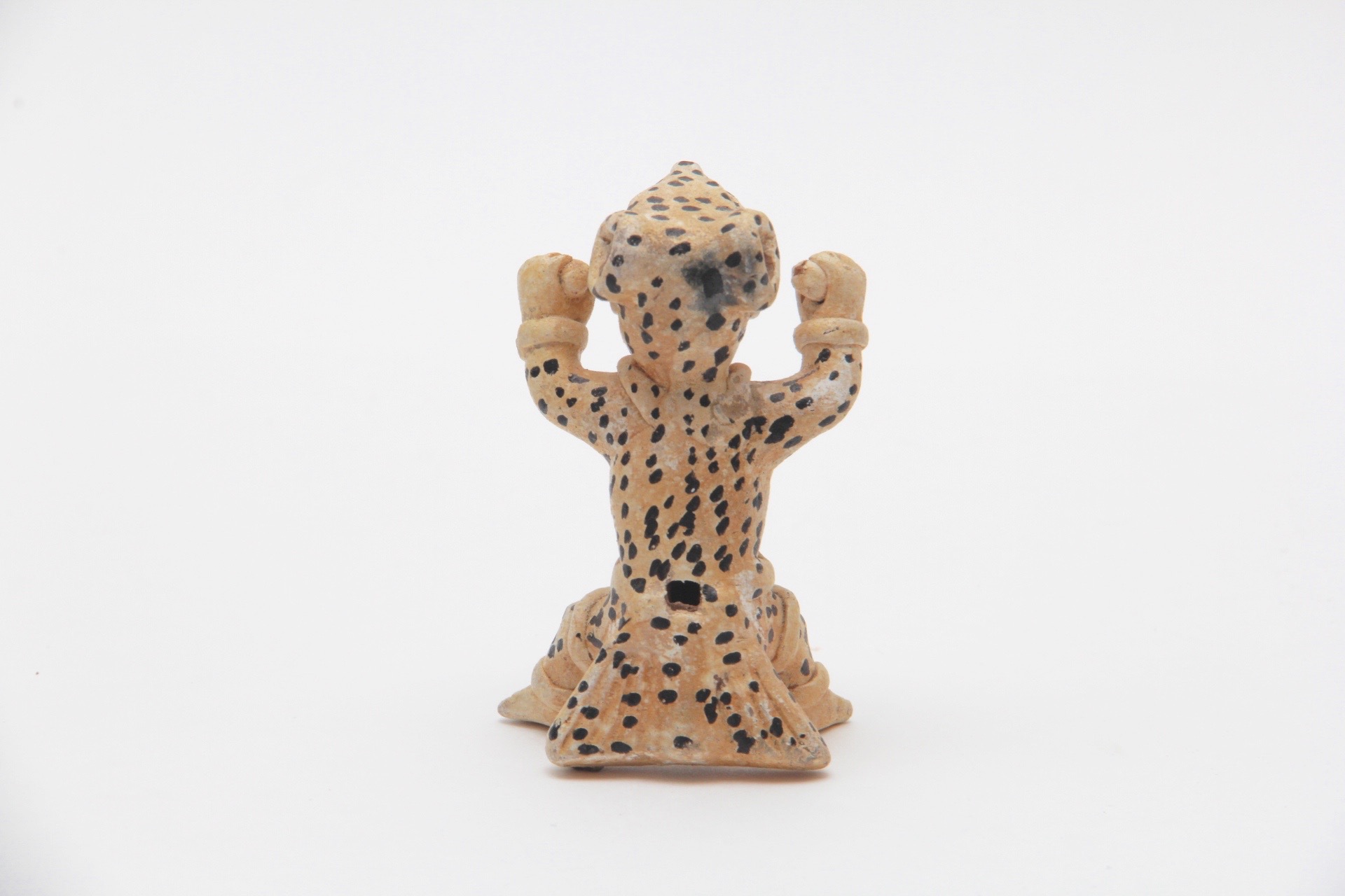 Ceramic Sculpture of Mesoamerican Jaguar Warrior