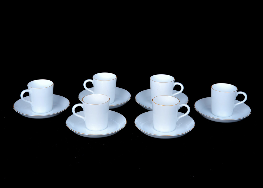 Fukagawa for Tiffany & Co. Demitasse Cup and Saucer Set of Six