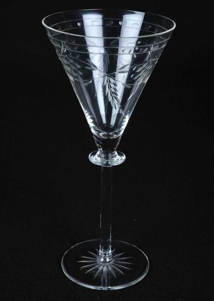 Set of Vintage Cut Glass Stemware