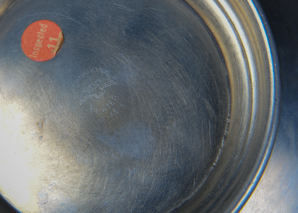Quintet of Vintage Pewter Decor