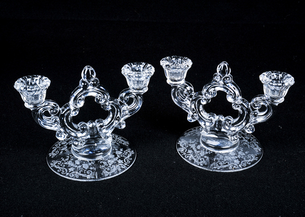 Quintet of Vintage Glass