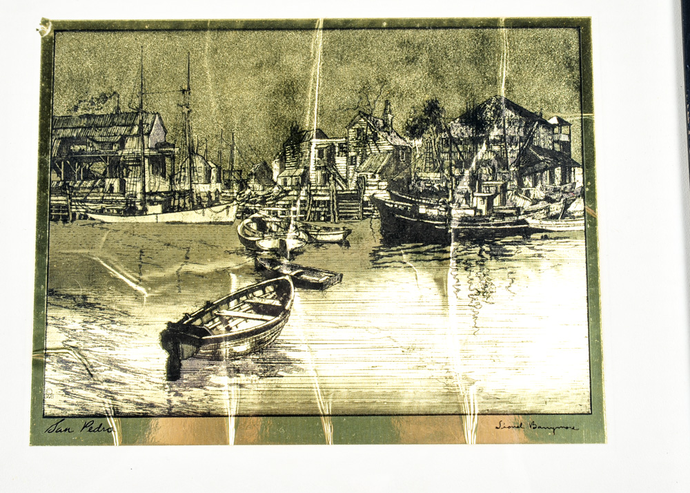 Quintet of Lionel Barrymore Gold Foil Etchings