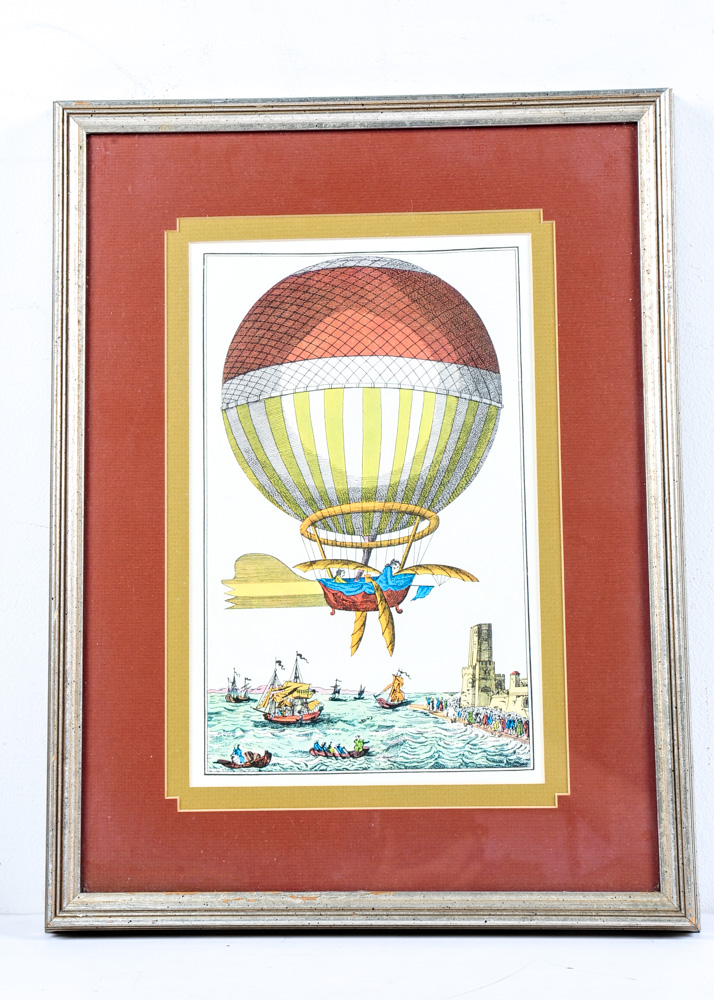 Offset Lithographs of European Hot Air Balloon Aerial Voyages