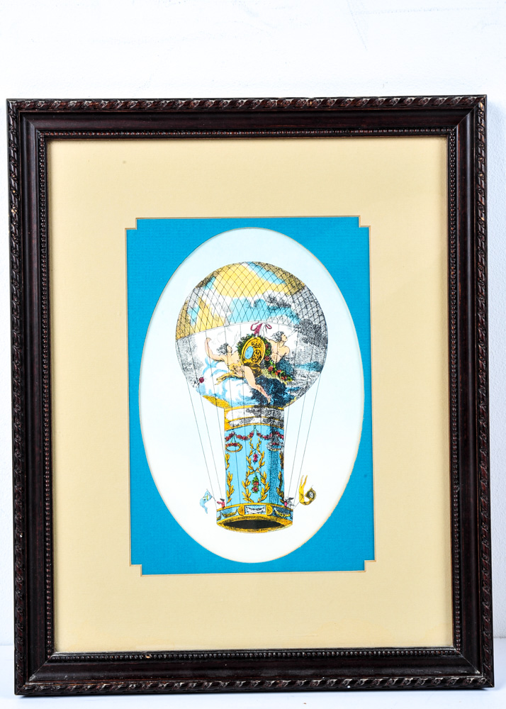Offset Lithographs of European Hot Air Balloon Aerial Voyages
