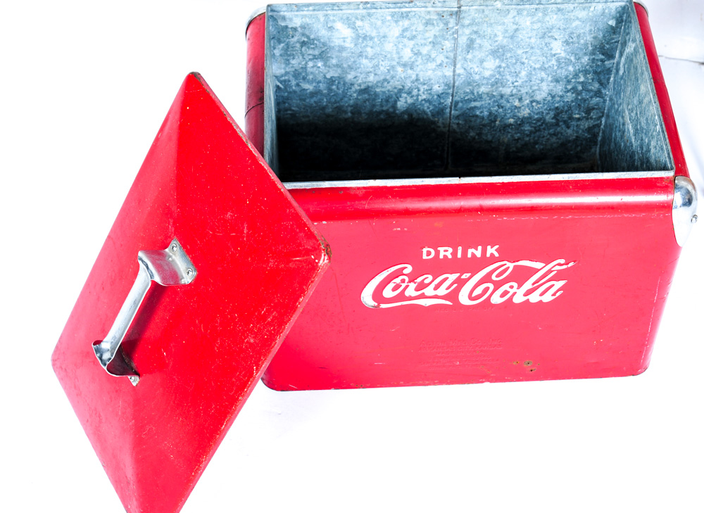 Vintage Coca-Cola Metal Cooler