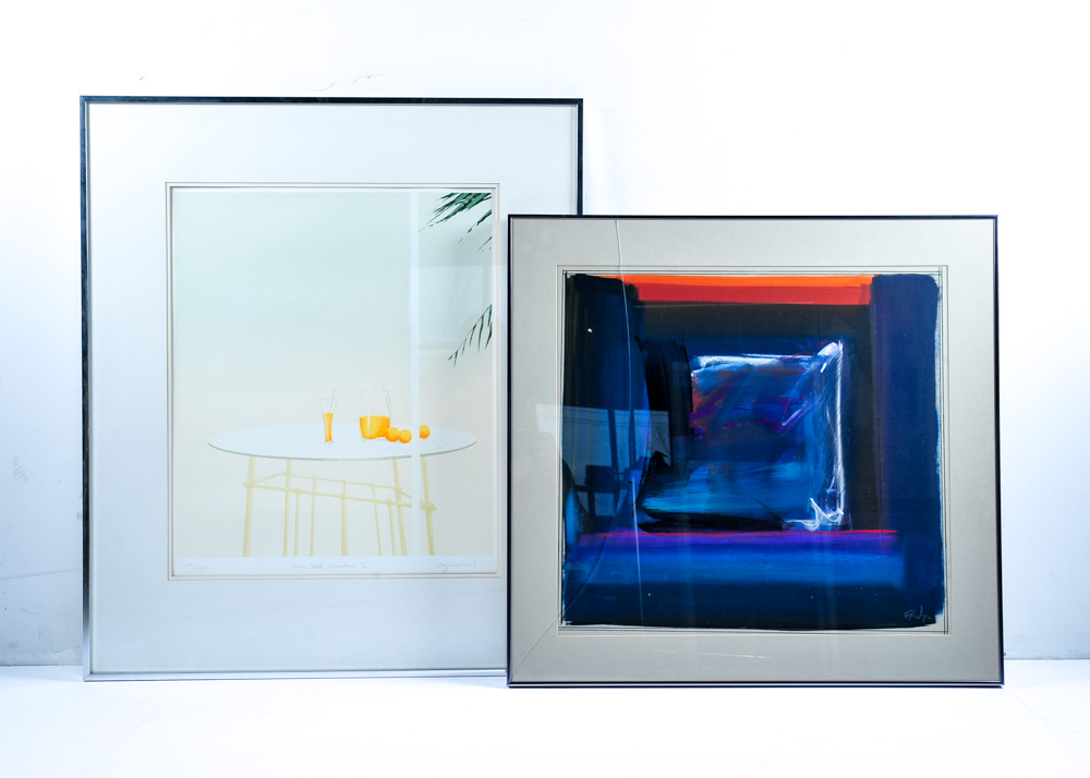 Limited Edition Signed Roy Woodard Print and Roger Sayre Mixed Media