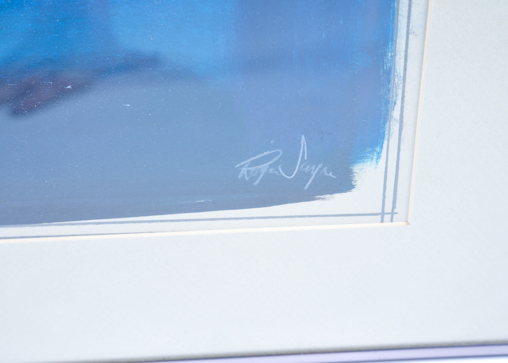 Limited Edition Signed Roy Woodard Print and Roger Sayre Mixed Media