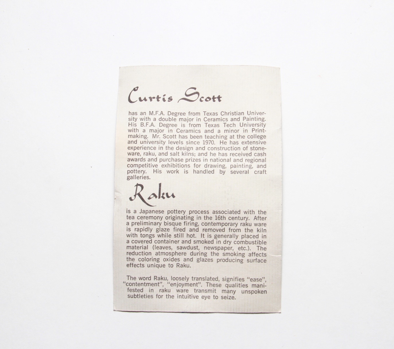 Curtis Scott Raku Vase