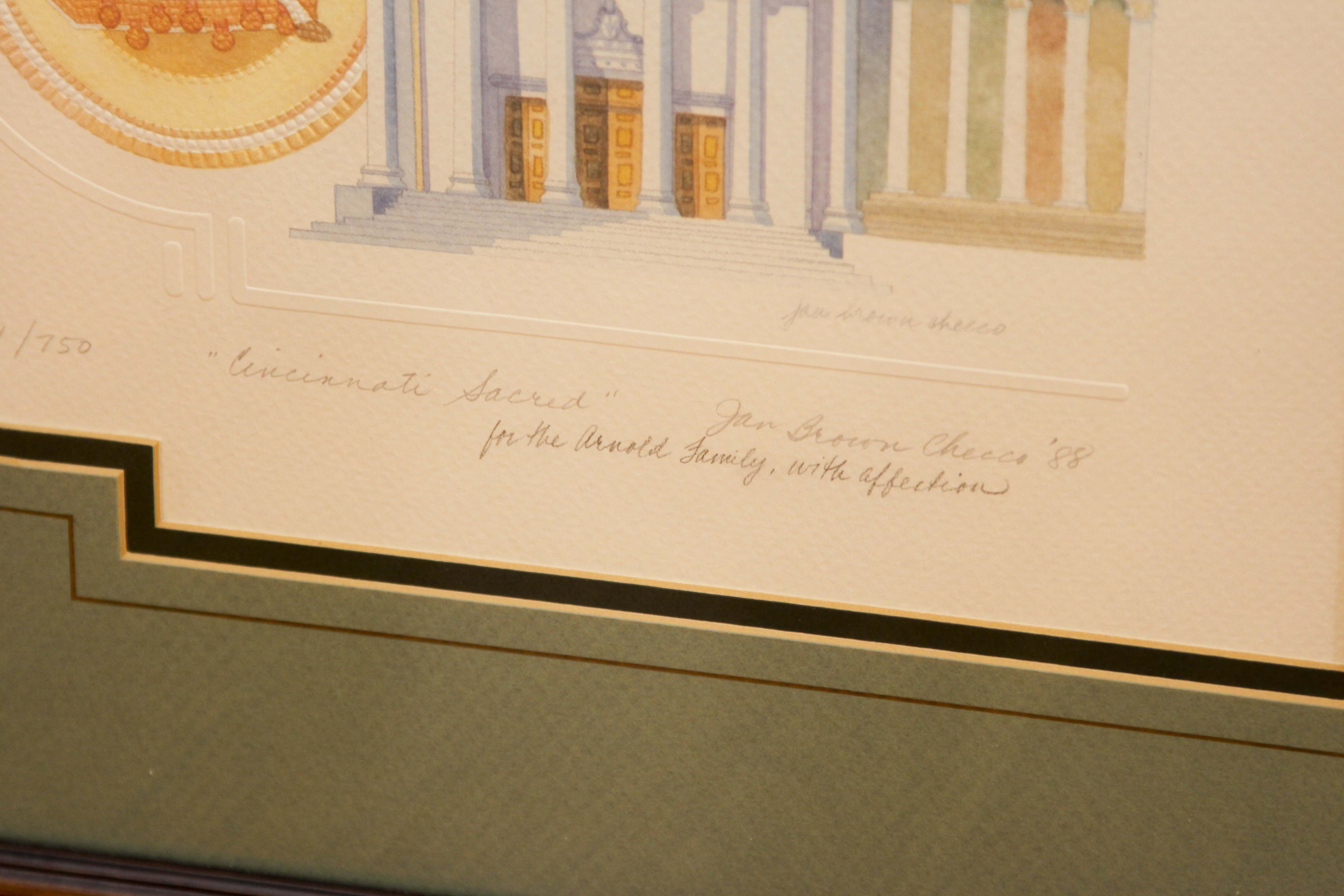 Three Jan Brown Cheeco Framed "Cincinnati Scenes" Prints