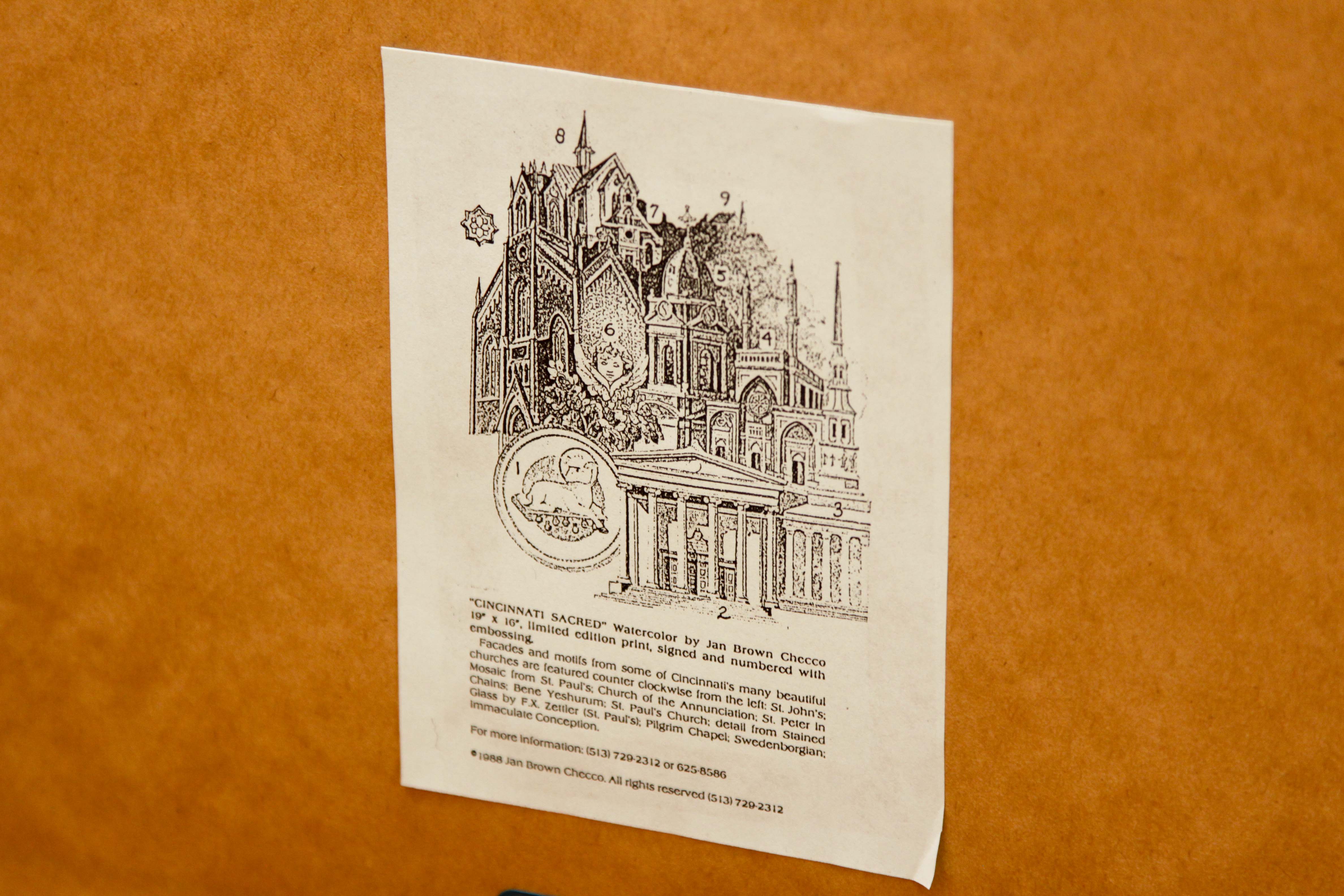 Three Jan Brown Cheeco Framed "Cincinnati Scenes" Prints