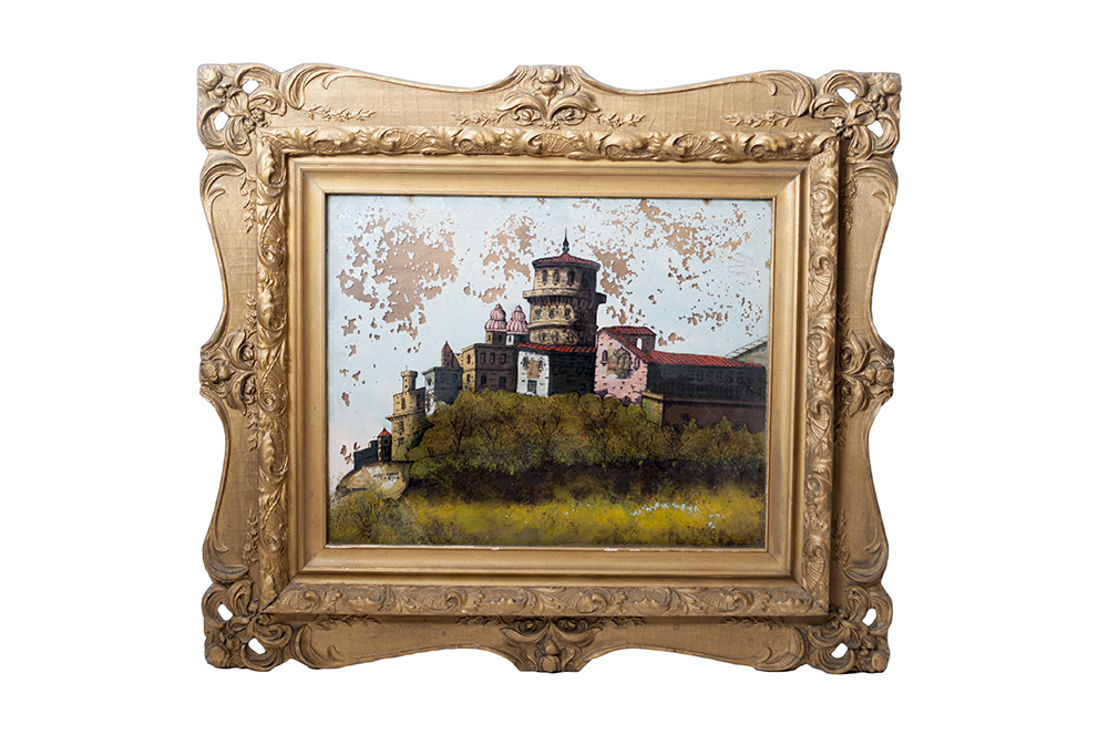 Reverse Glass Painting of Heidelberg Castle
