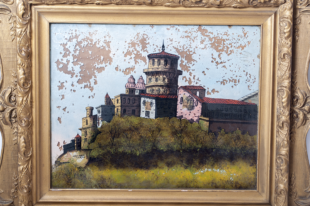 Reverse Glass Painting of Heidelberg Castle
