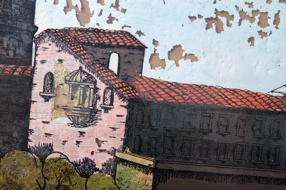 Reverse Glass Painting of Heidelberg Castle