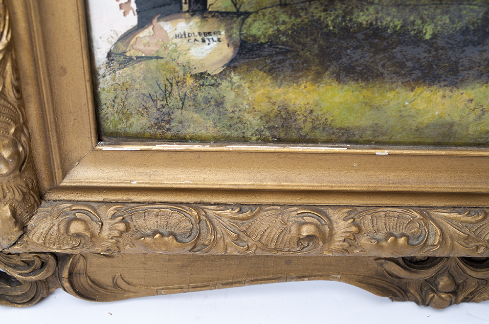 Reverse Glass Painting of Heidelberg Castle