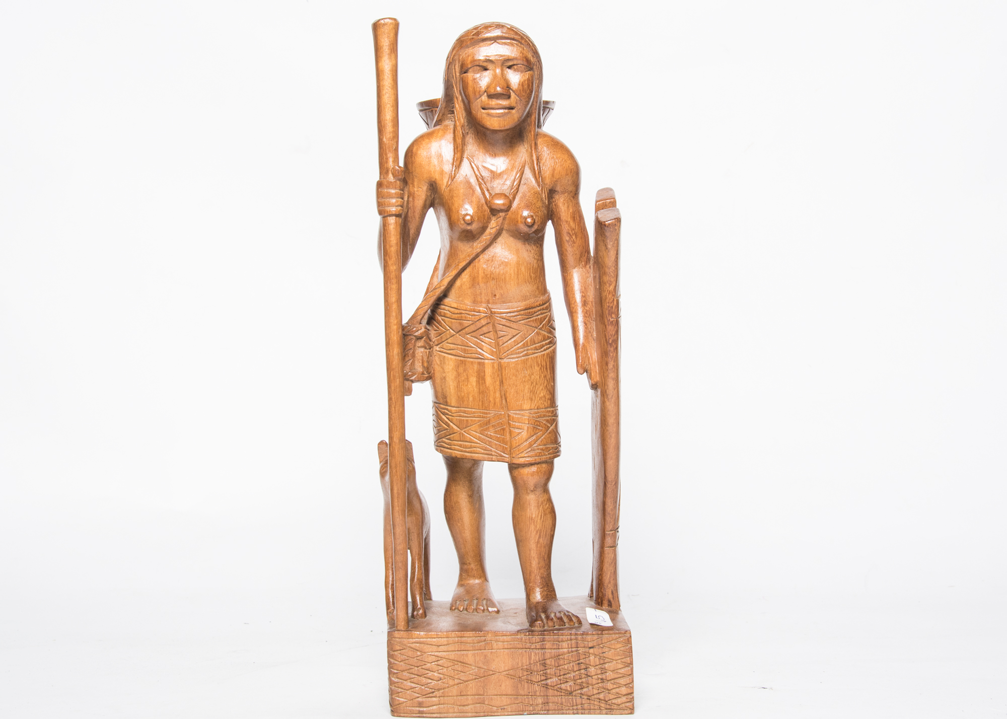 Vintage Hand Carved Igorot Statue from the Phillipines
