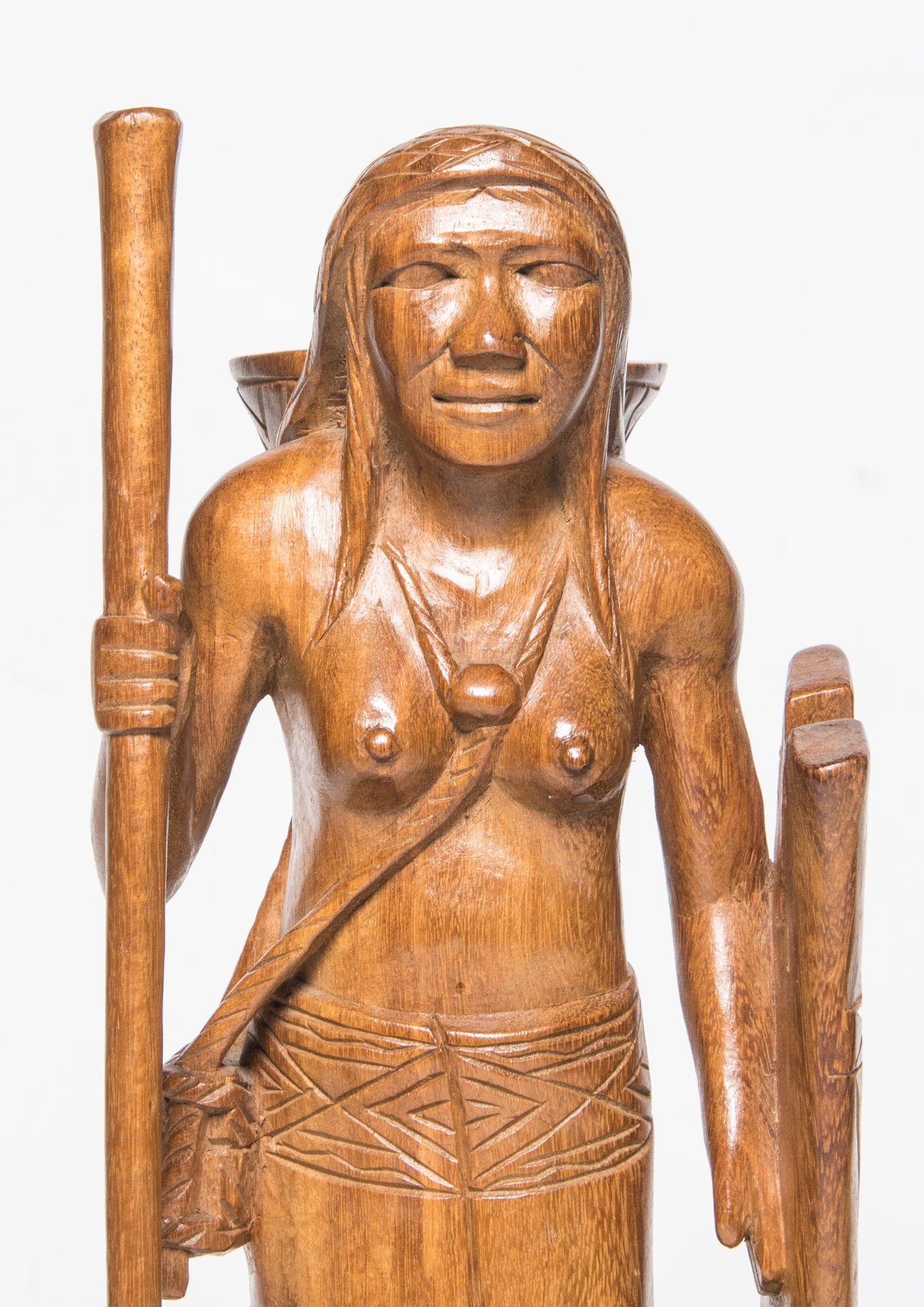 Vintage Hand Carved Igorot Statue from the Phillipines