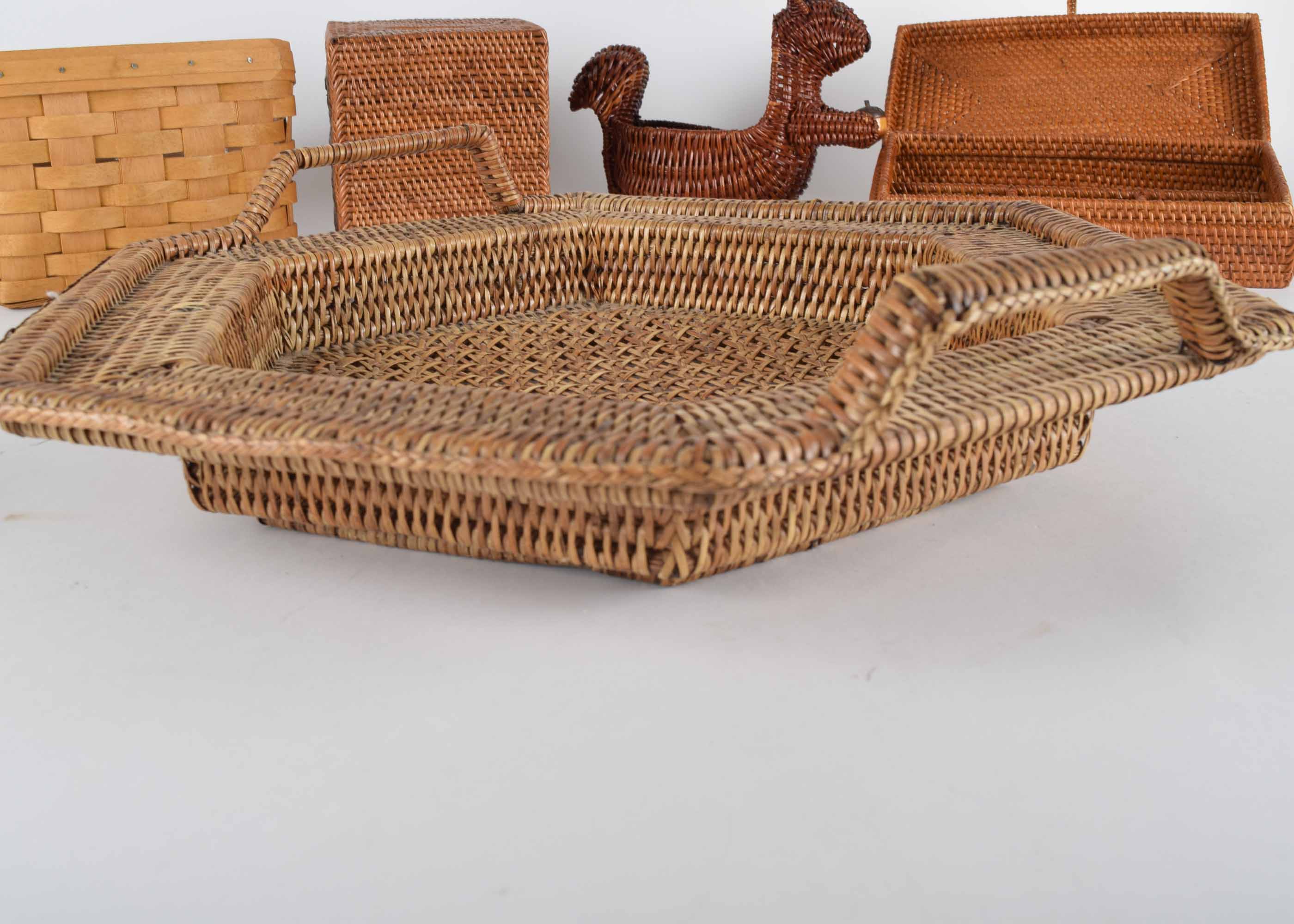 Rattan and Wicker Storage Basket Assortment