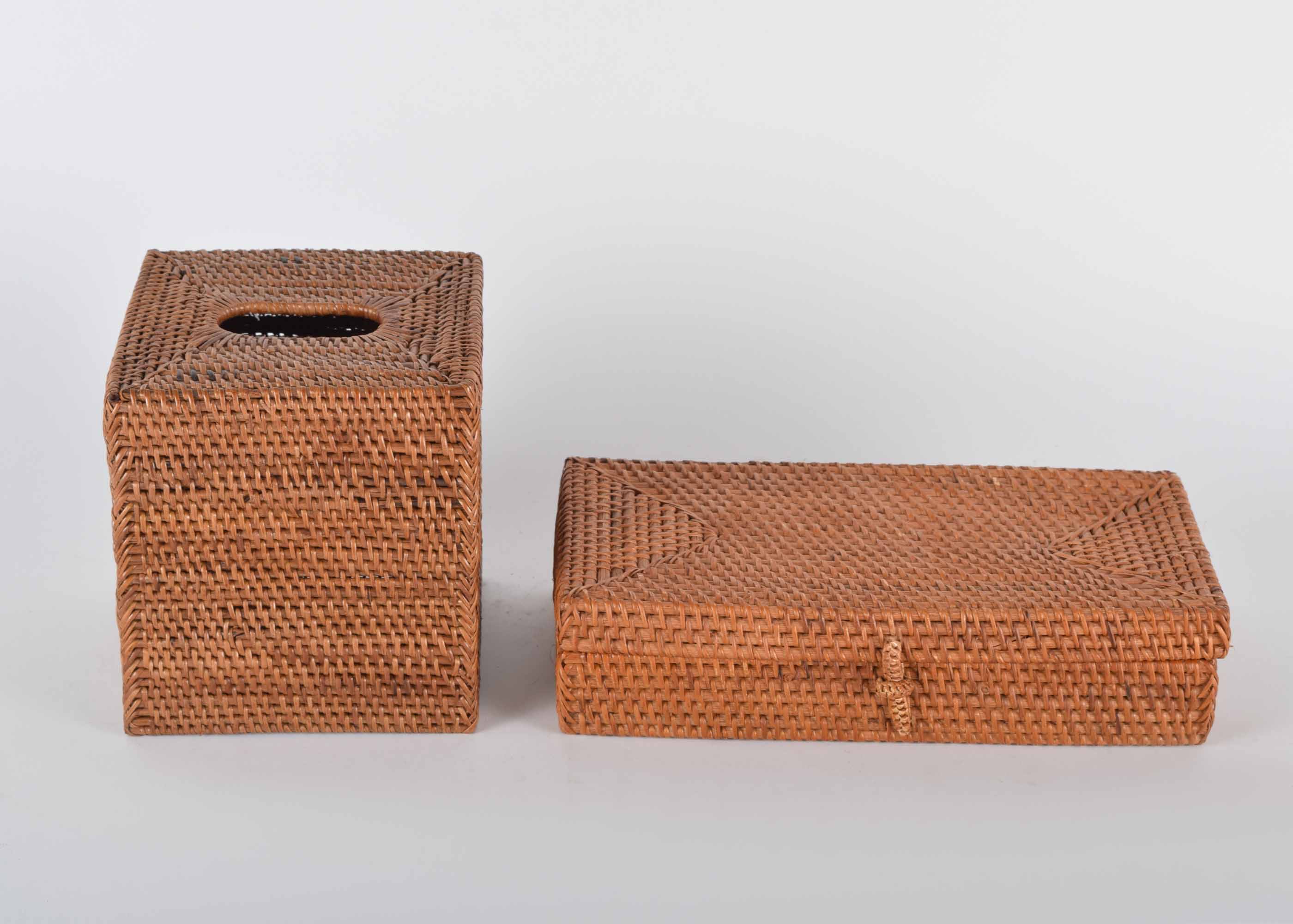 Rattan and Wicker Storage Basket Assortment