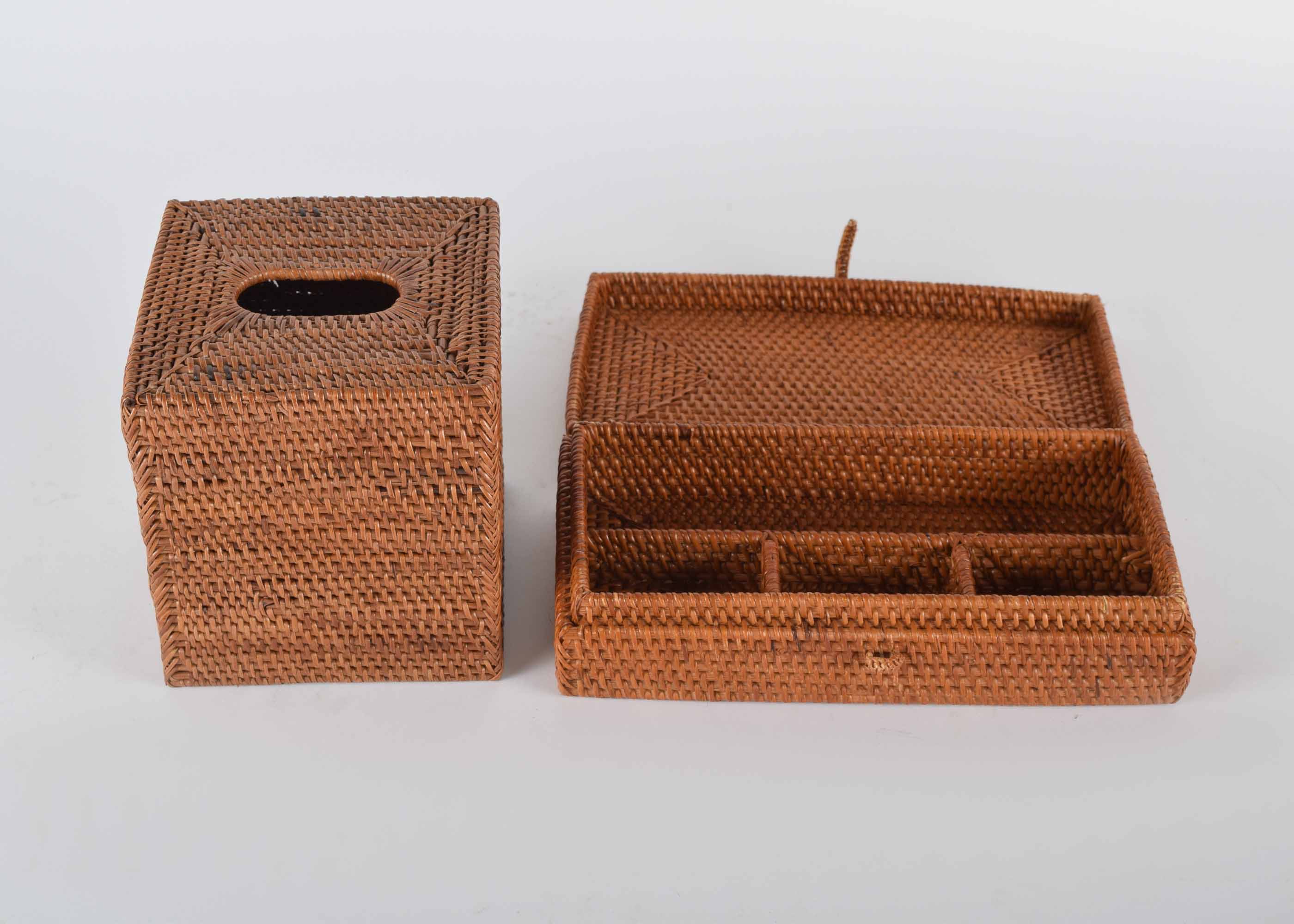 Rattan and Wicker Storage Basket Assortment