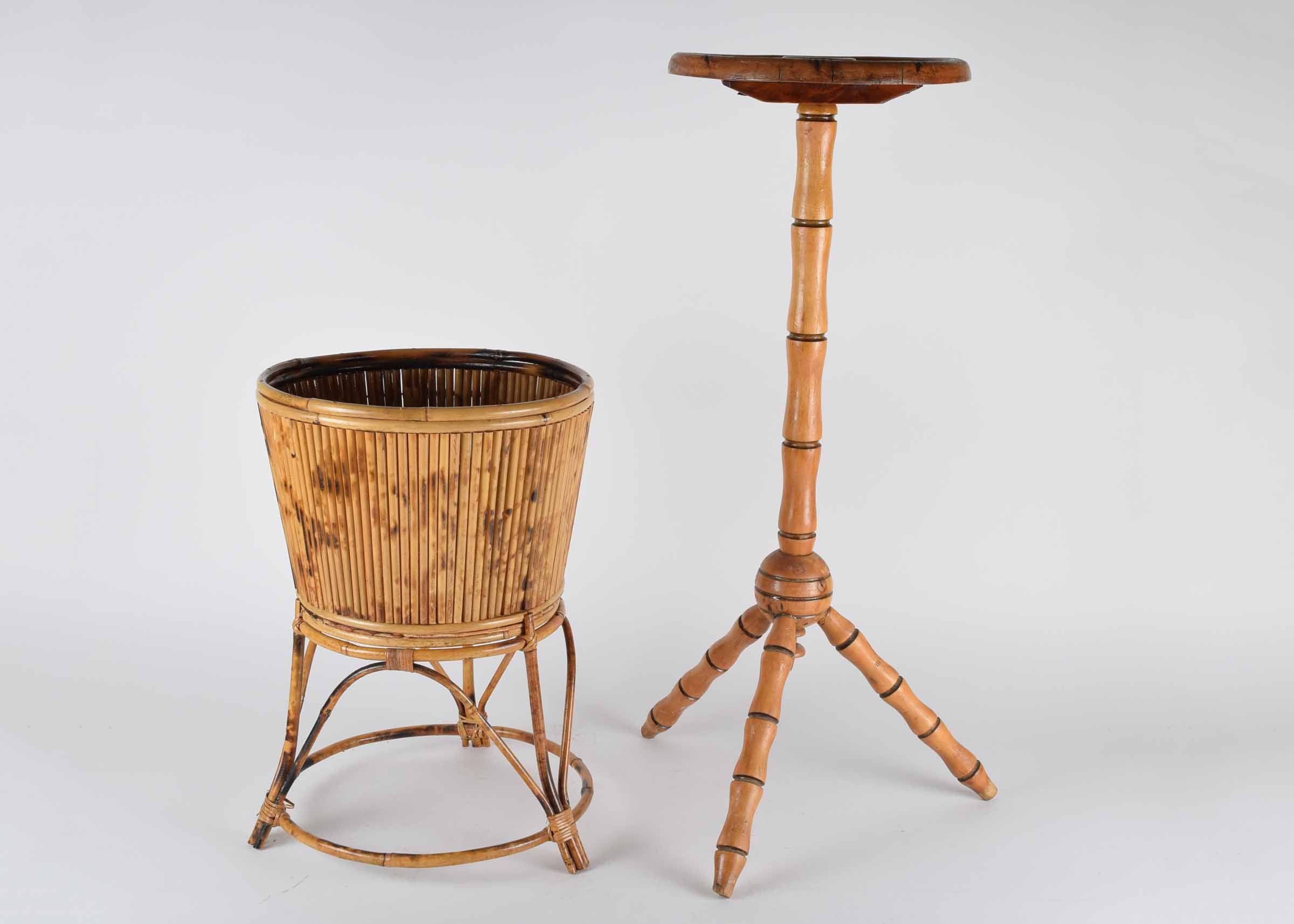 Pair of Bamboo Plant Stands