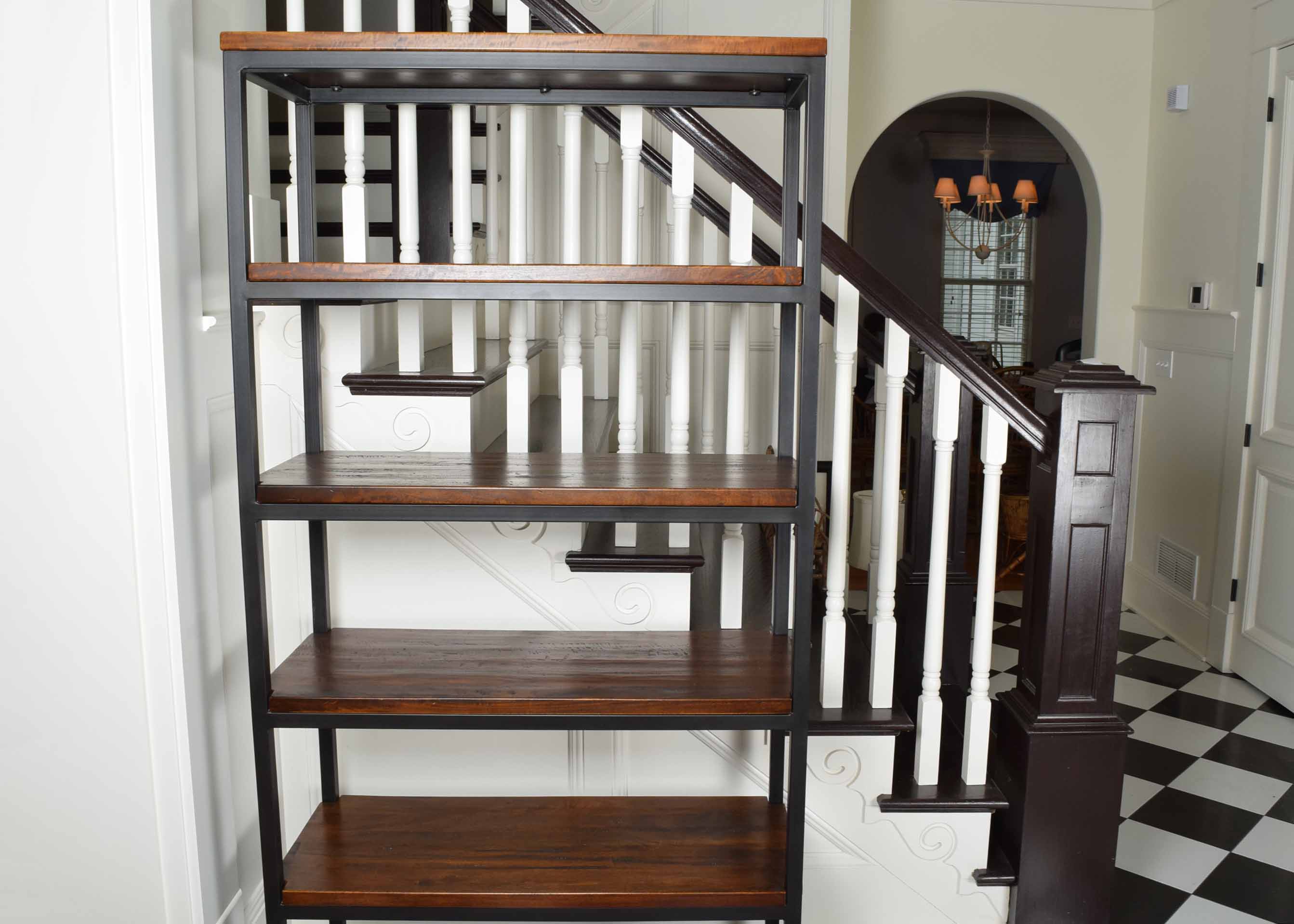 Arhaus Palmer House Wood and Iron Shelving Unit