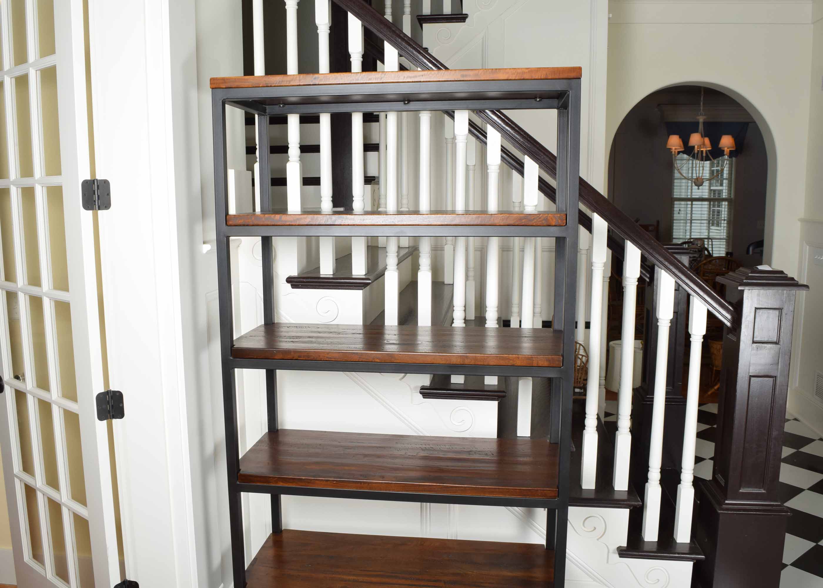 Arhaus Palmer House Wood and Iron Shelving Unit