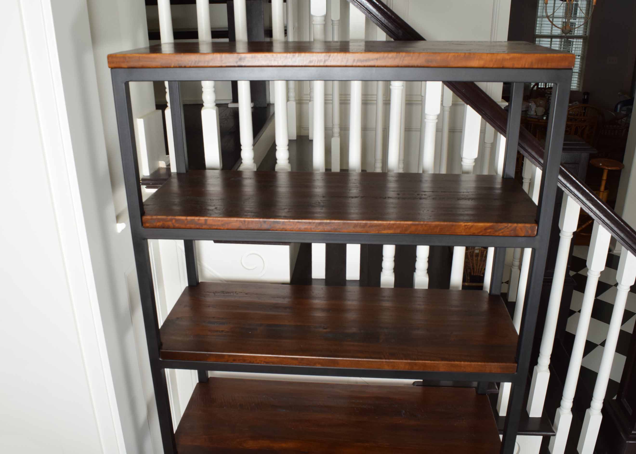 Arhaus Palmer House Wood and Iron Shelving Unit