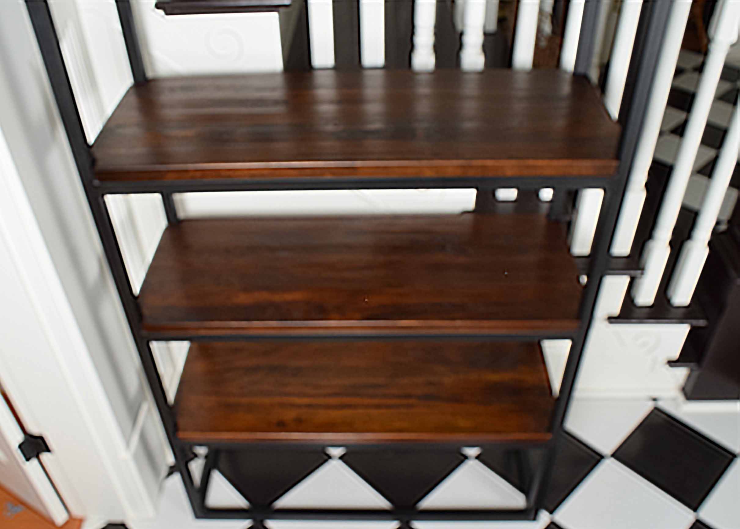Arhaus Palmer House Wood and Iron Shelving Unit