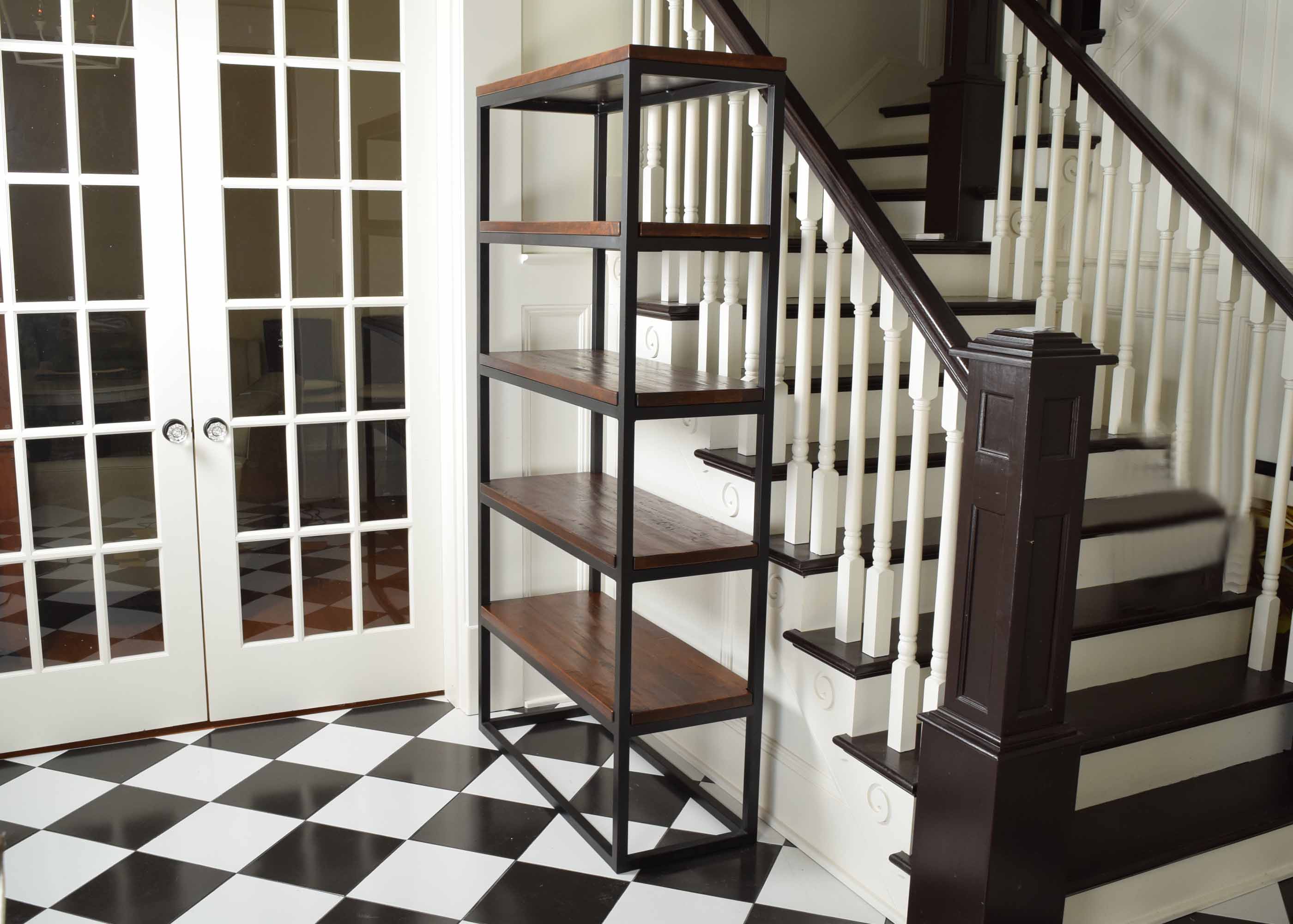 Arhaus Palmer House Wood and Iron Shelving Unit