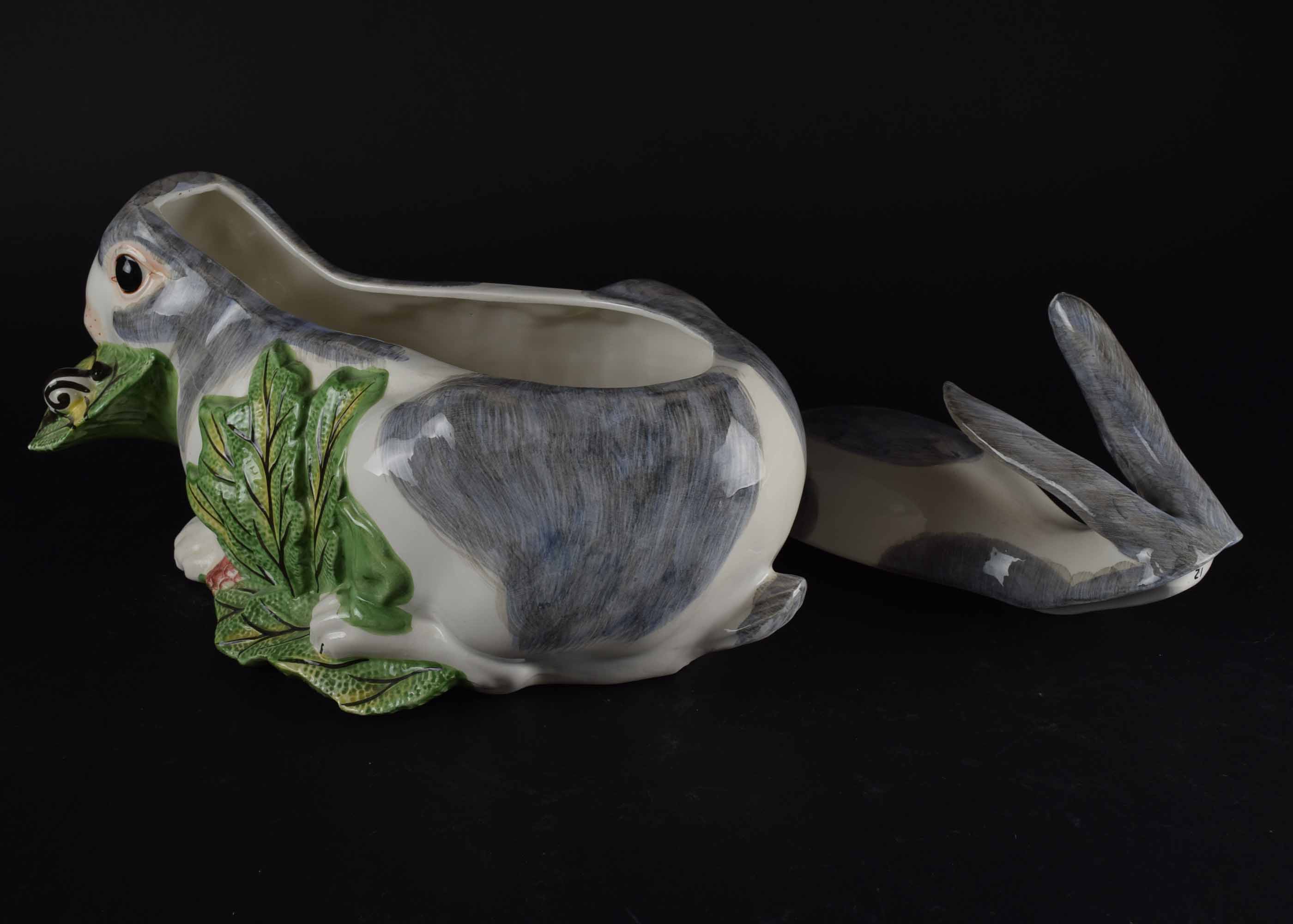 Three Covered Rabbit Design Serving Bowls