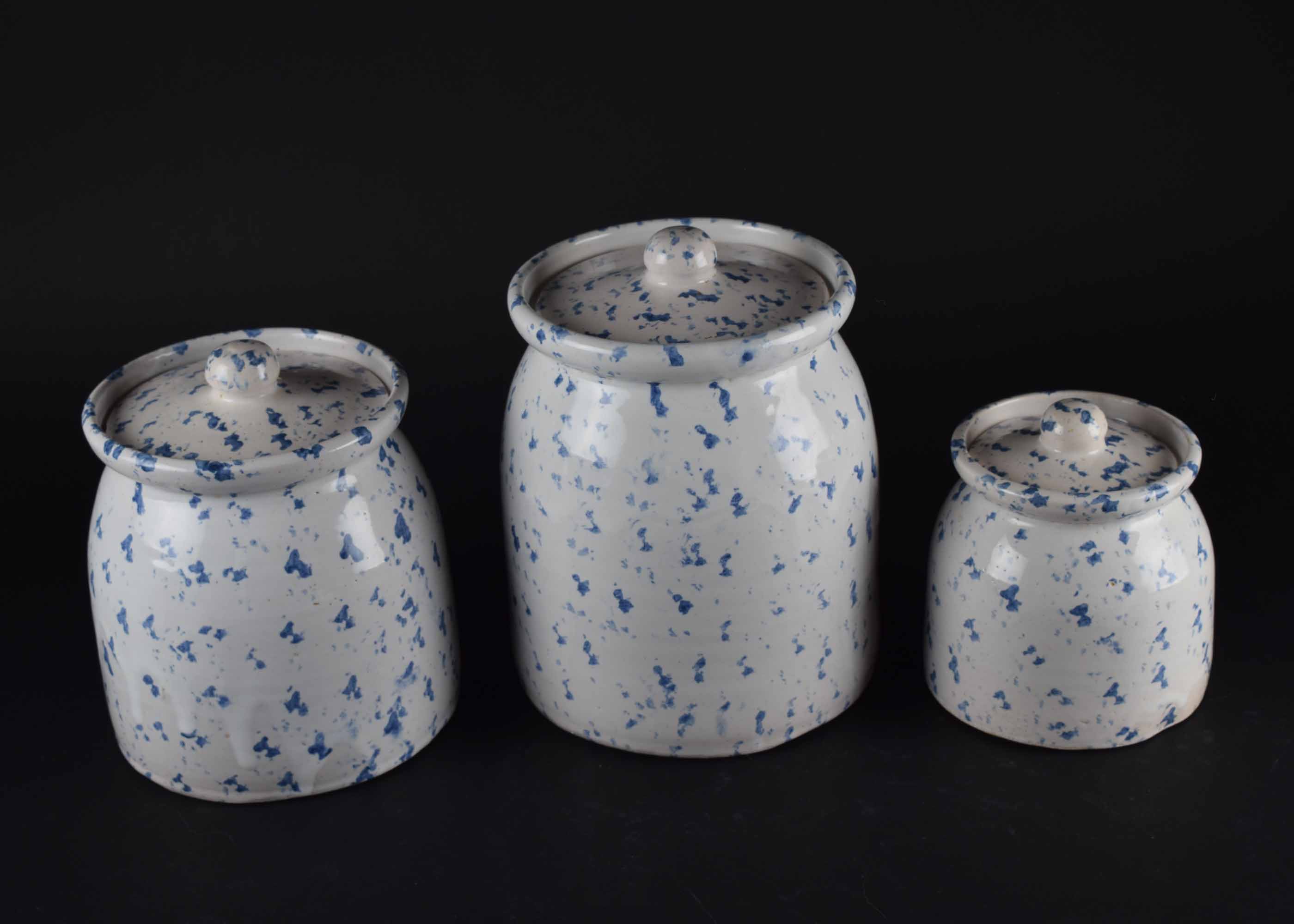 Blue and White Kitchen Serving Items and Canisters