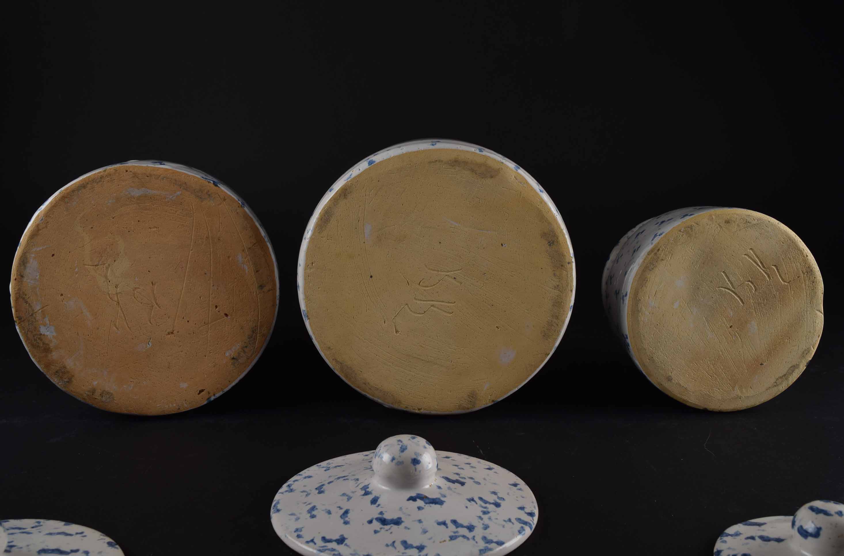 Blue and White Kitchen Serving Items and Canisters