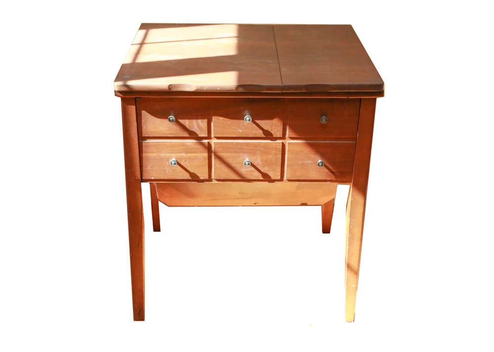 Vintage Parsons Sewing Machine Table
