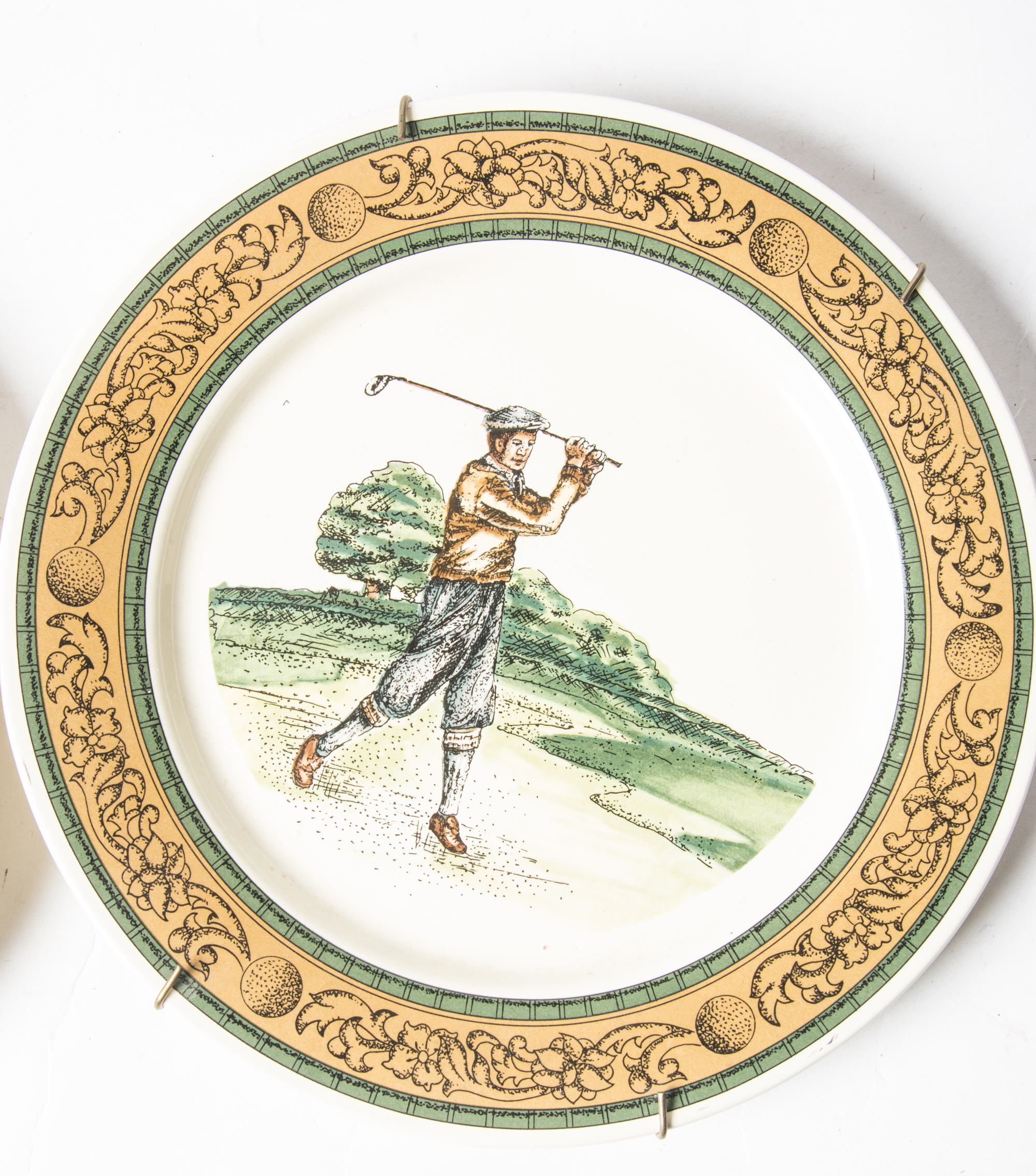Pair of Vintage Decorative Golf Plates