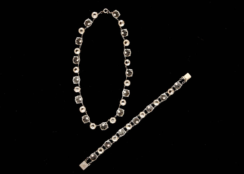 Art Deco Style Necklace and Bracelet
