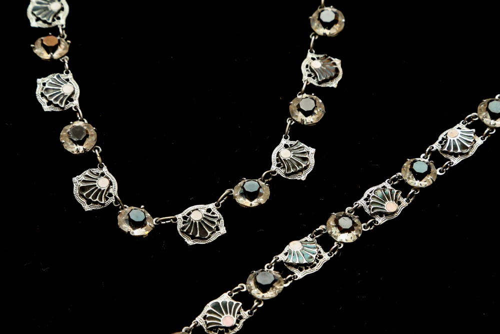 Art Deco Style Necklace and Bracelet