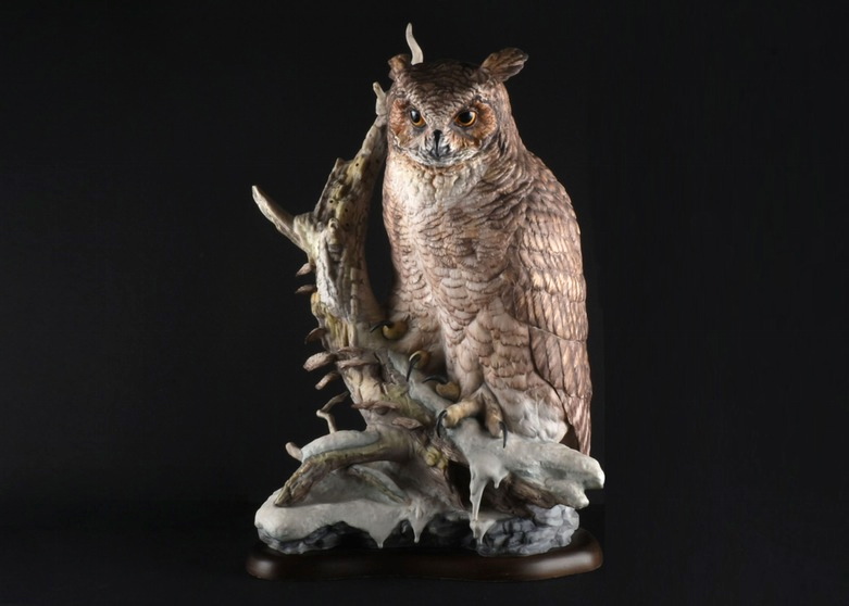 Cybis Porcelain "Great Horned Owl" Figurine