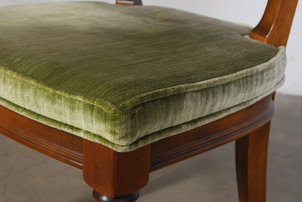 Set of Four Ethan Allen Cane Back Dining Chairs