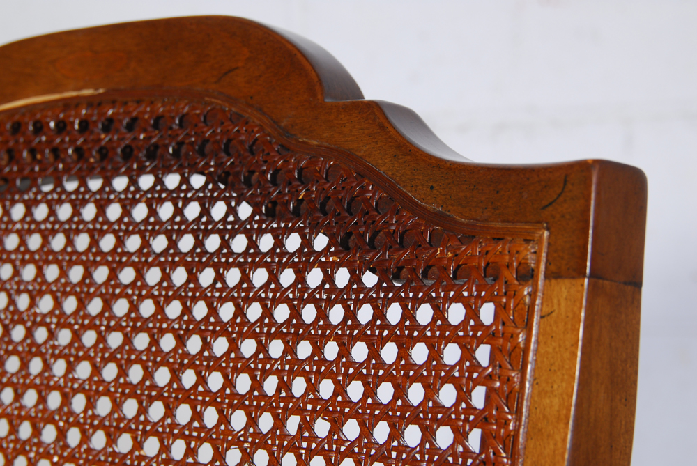 Set of Four Ethan Allen Cane Back Dining Chairs