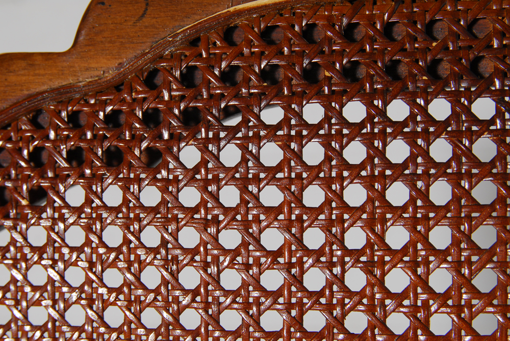 Set of Four Ethan Allen Cane Back Dining Chairs