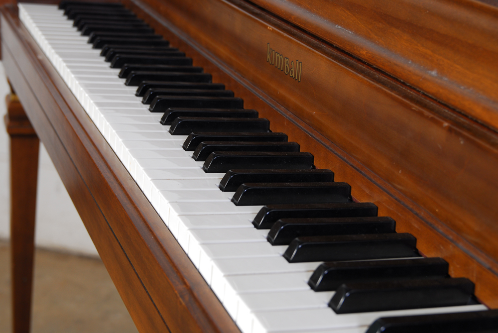 Kimball Walnut Frame Piano with Bench